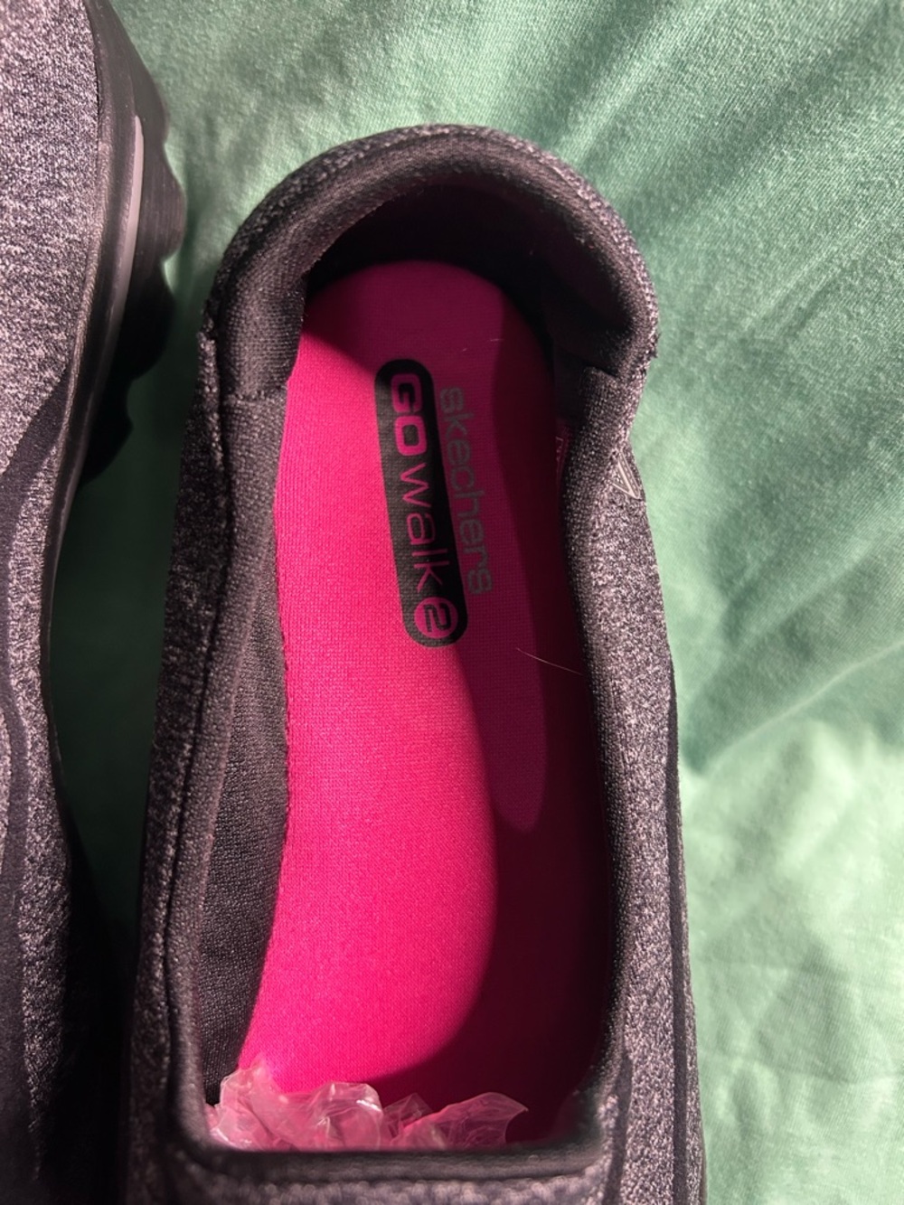 Skechers Slip-On Women’s go walk 2 Walking Shoes - Black and Pink Insole - Picture 2 of 4